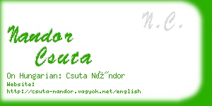 nandor csuta business card